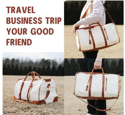 Convertible Garment Bag for Travel - 2 in 1 Hanging Suitcase & Large Duffle for Women